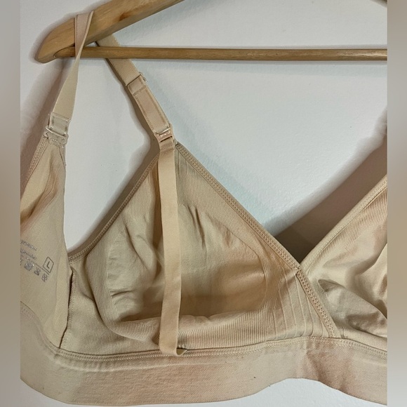 Beige Wireless Nursing Bra – Large | Adjustable, Soft & Supportive - Picture 3 of 11